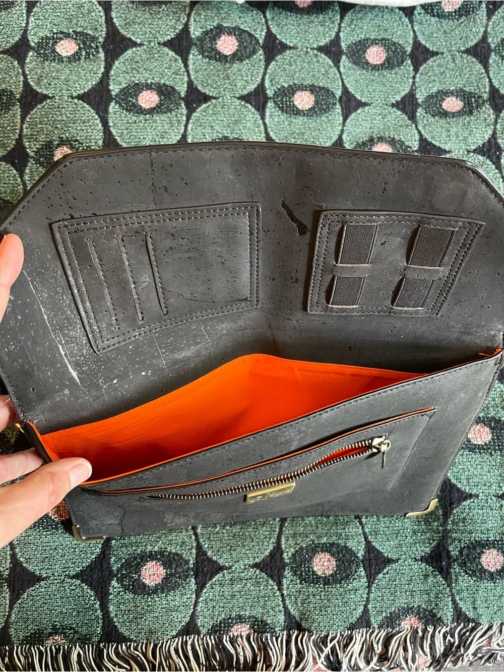 LaFlore Black Laptop Sleeve with Gold Accents